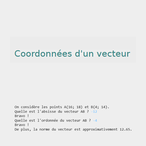 Coordonnées d'un vecteur