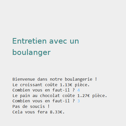 Entretien avec un boulanger